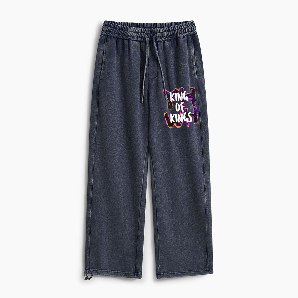 King Of Kings Christian Washed Sweatpants