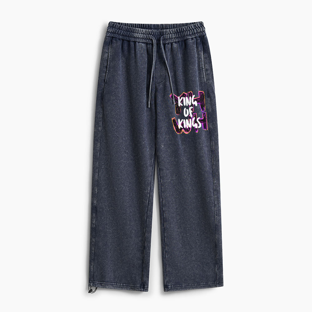 King Of Kings Christian Washed Sweatpants