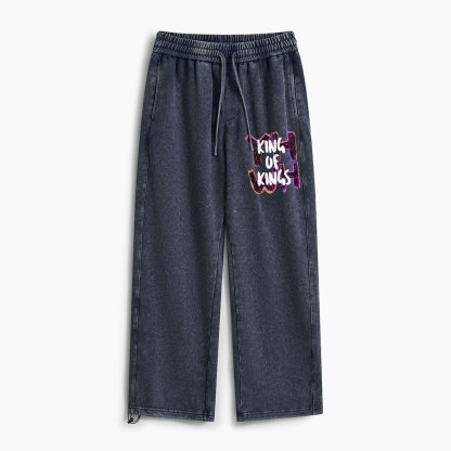 King Of Kings Christian Washed Sweatpants