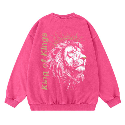 King Of Kings Christian Washed Sweatshirt