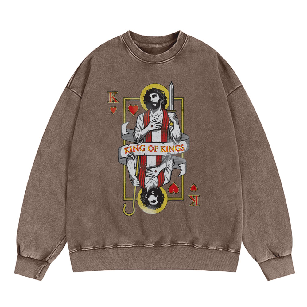 King Of Kings Christian Washed Sweatshirt