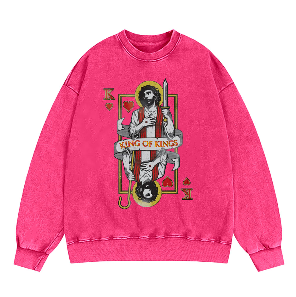 King Of Kings Christian Washed Sweatshirt
