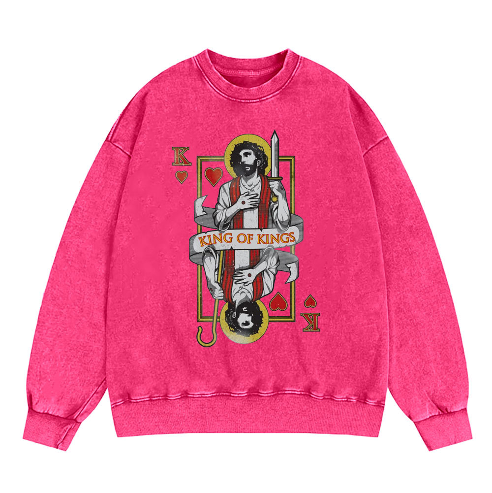 King Of Kings Christian Washed Sweatshirt