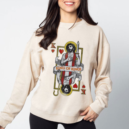 King Of Kings Christian Washed Sweatshirt