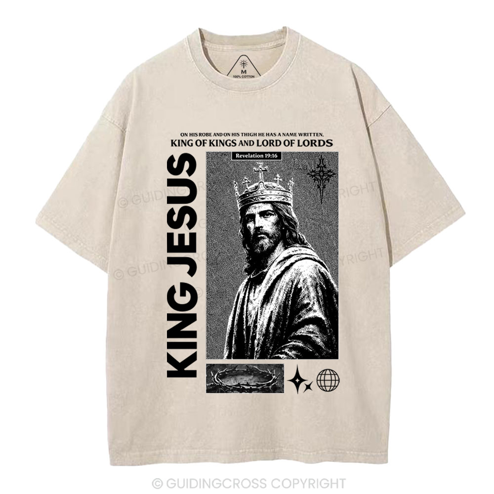 King Of Kings Christian Washed T-Shirt