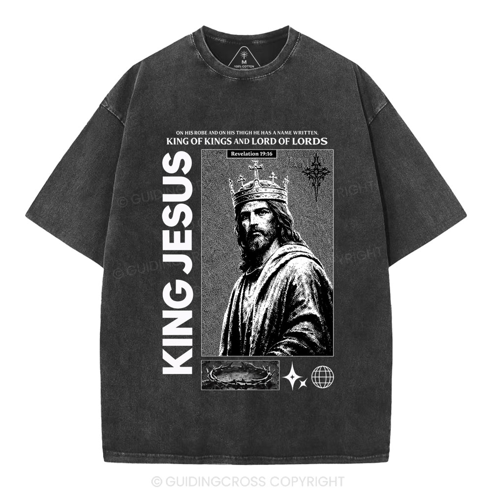 King Of Kings Christian Washed T-Shirt
