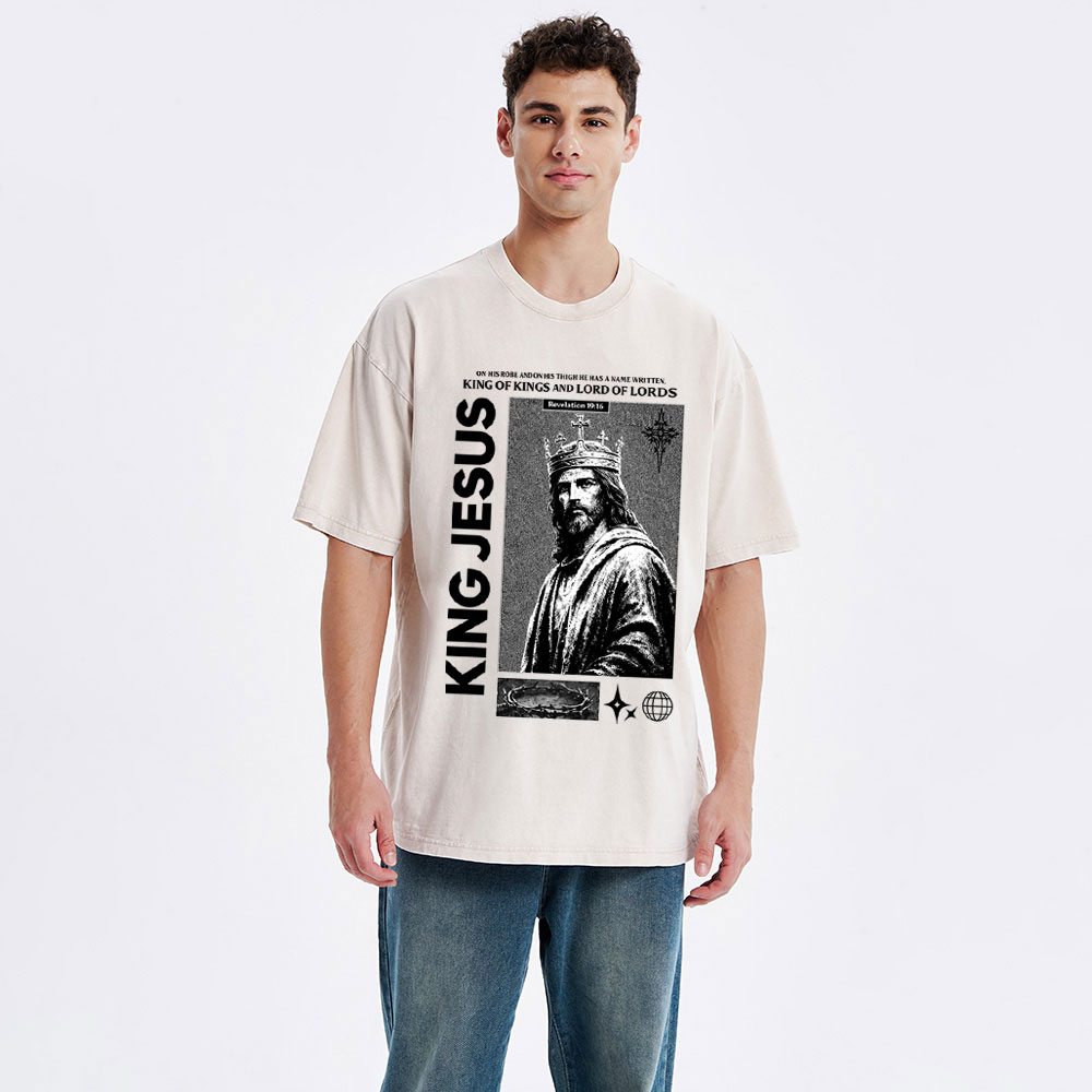 King Of Kings Christian Washed T-Shirt