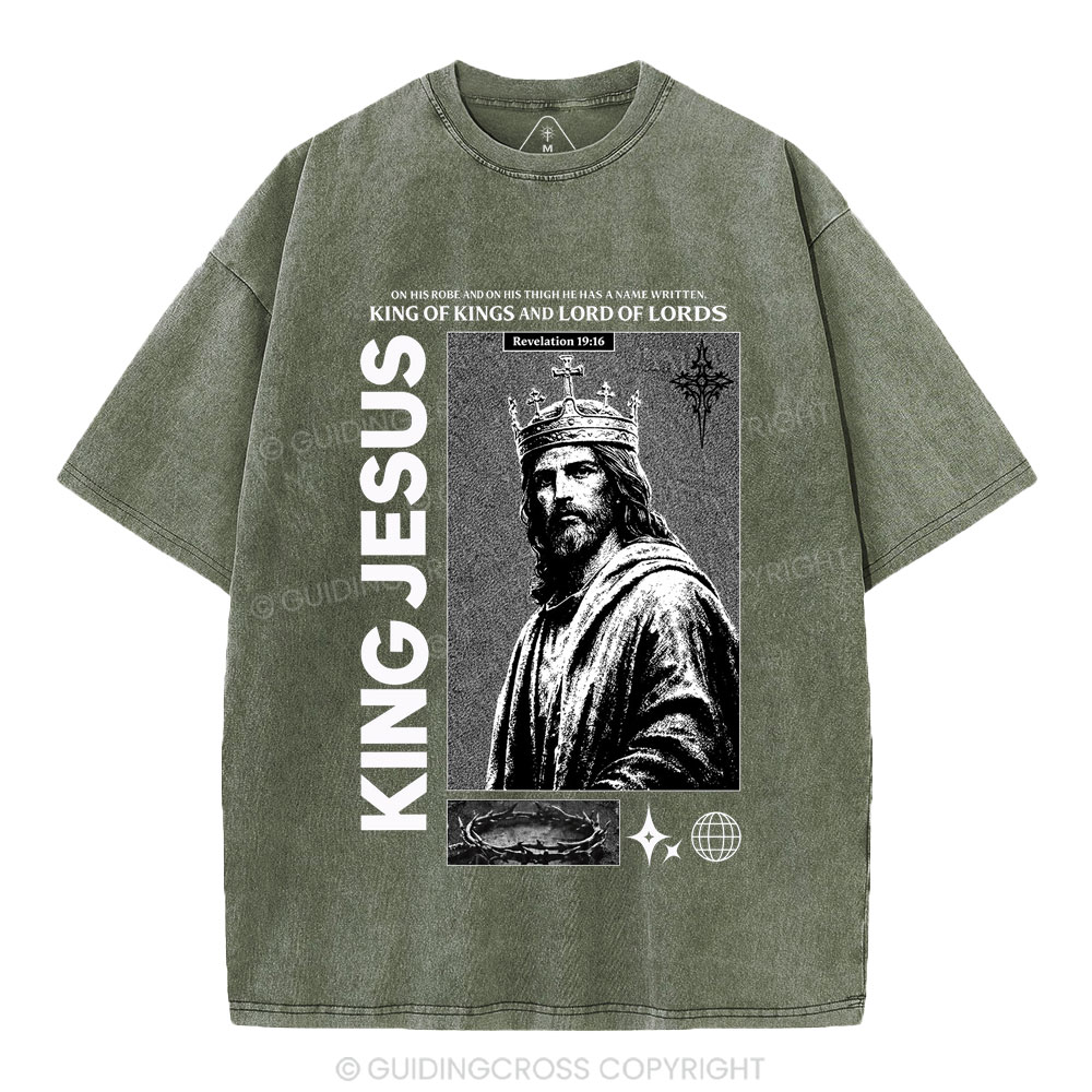 King Of Kings Christian Washed T-Shirt