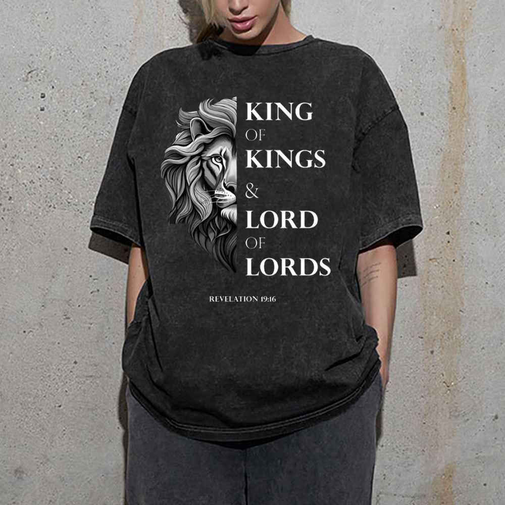King Of Kings Christian Washed T-Shirt