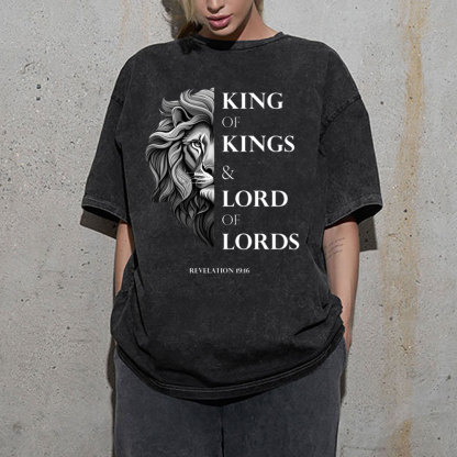 King Of Kings Christian Washed T-Shirt