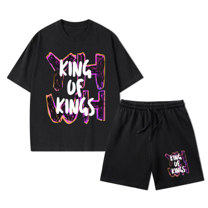 King Of Kings Christian Washed T-Shirt & Shorts