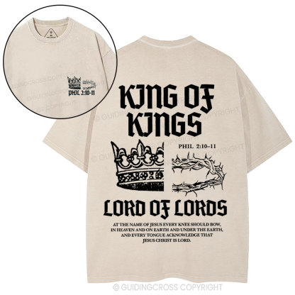 King Of Kings Christian Washed T-Shirt