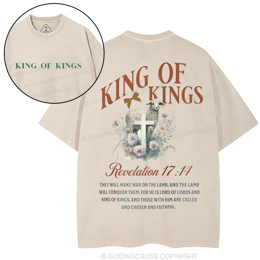 King Of Kings Christian Washed T-Shirt