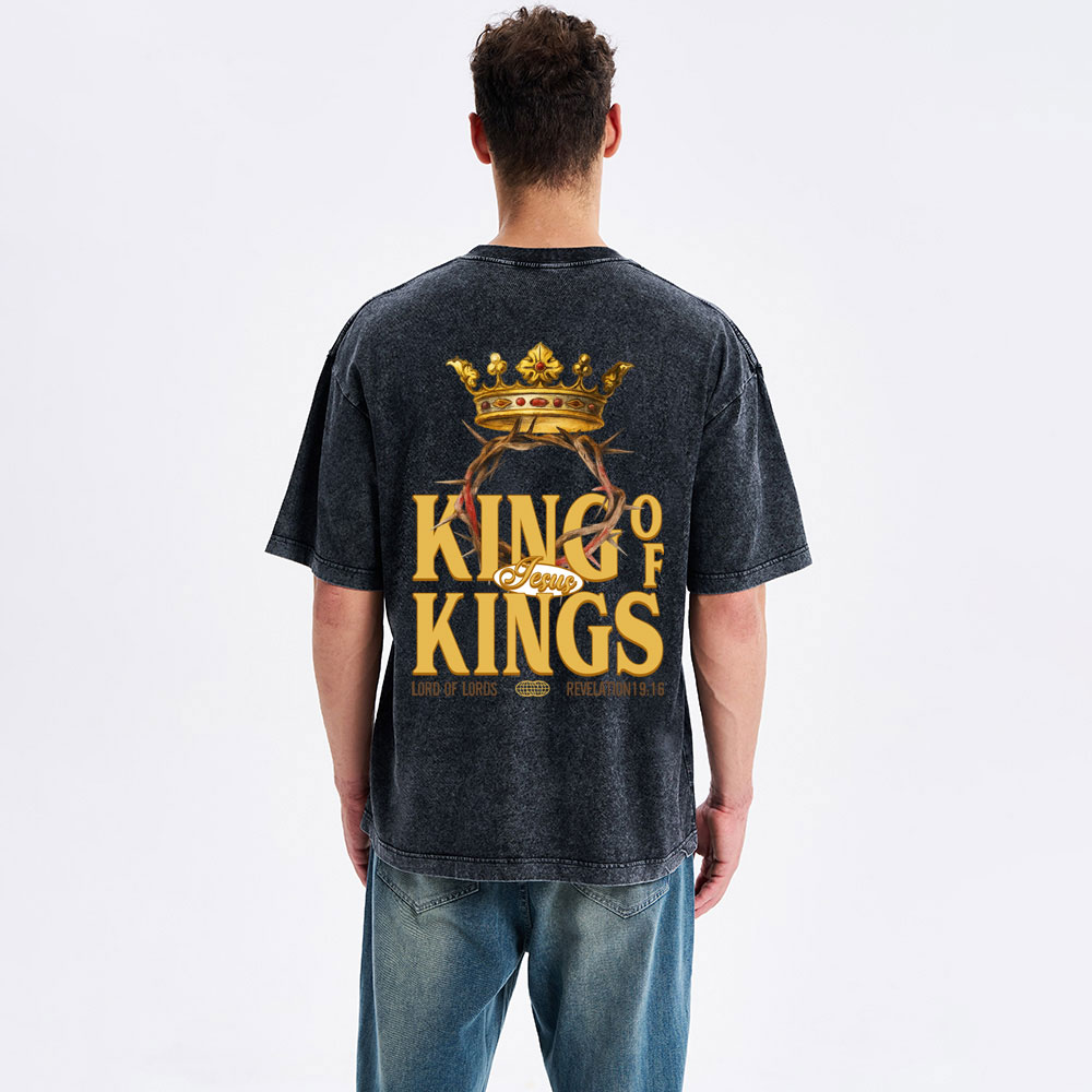 King Of Kings Christian Washed T-Shirt