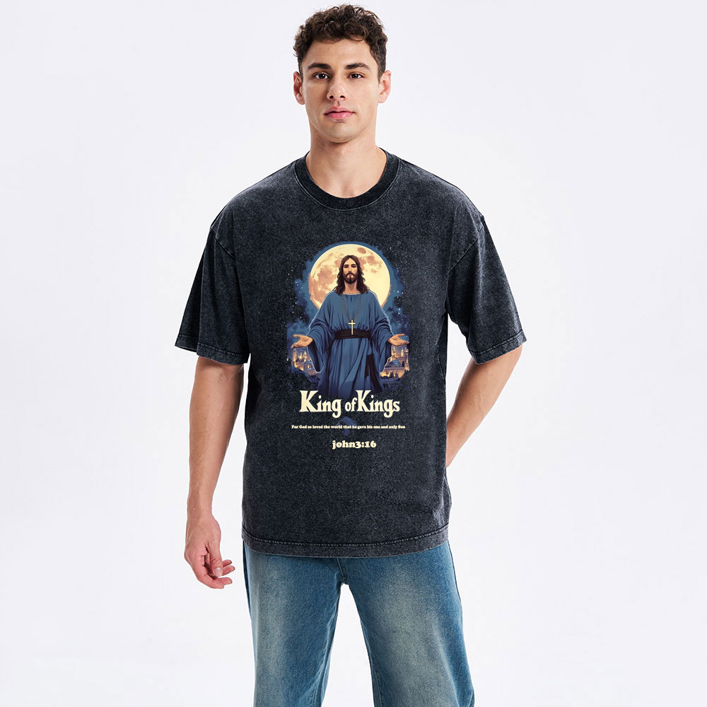 King Of Kings Christian Washed T-Shirt