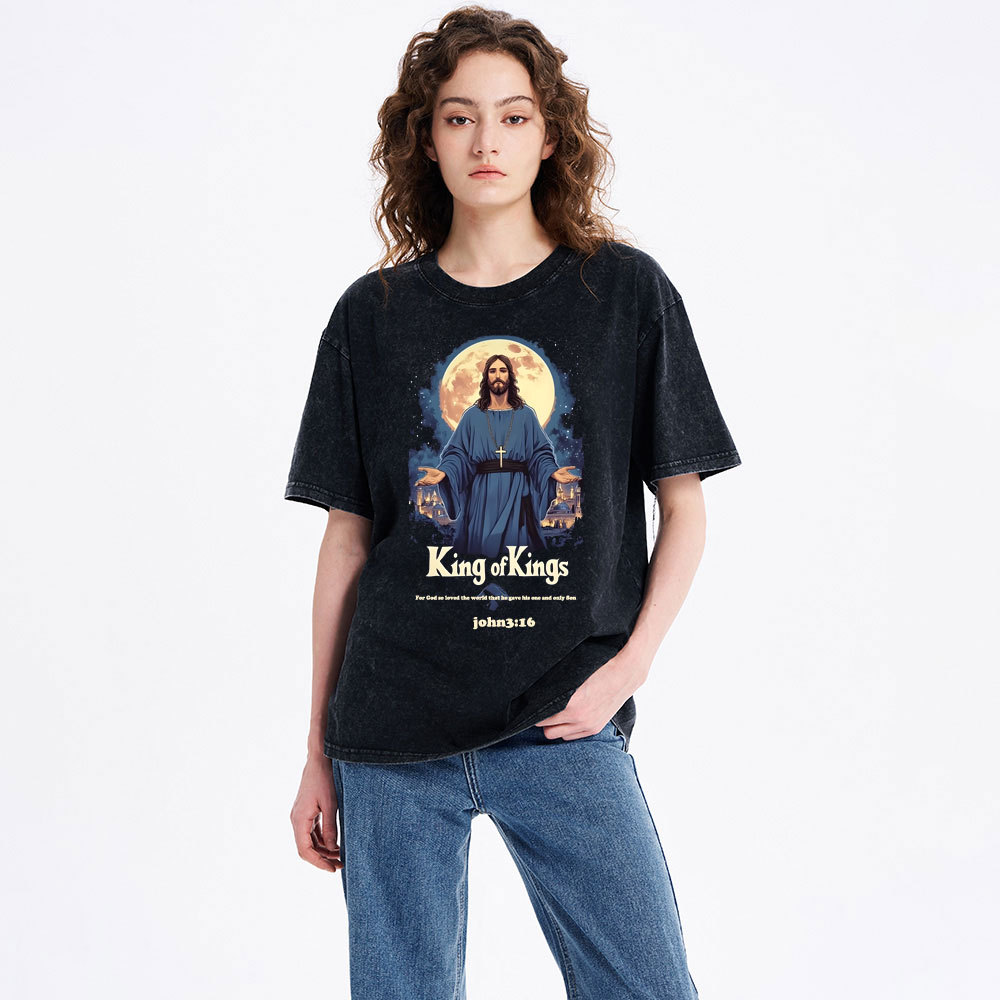 King Of Kings Christian Washed T-Shirt