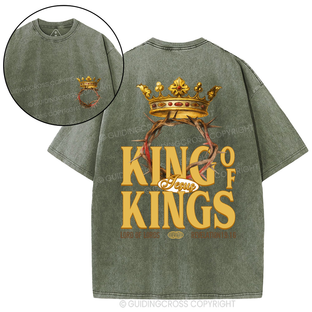 King Of Kings Christian Washed T-Shirt