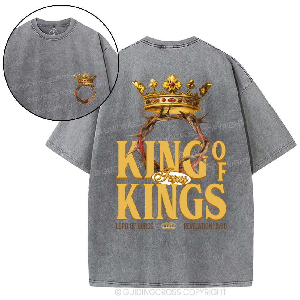 King Of Kings Christian Washed T-Shirt