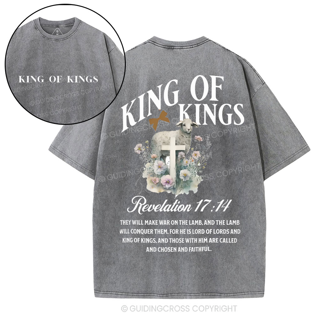 King Of Kings Christian Washed T-Shirt