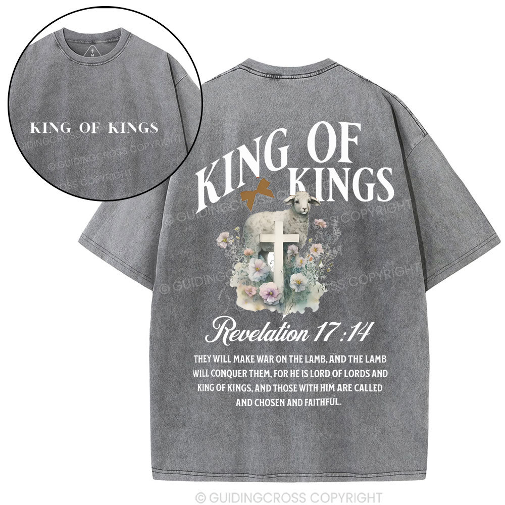 King Of Kings Christian Washed T-Shirt