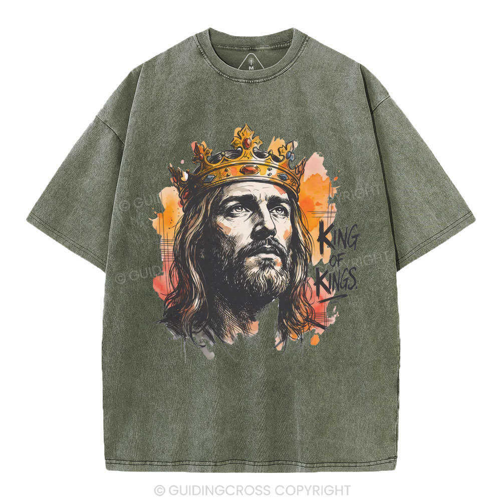 King Of Kings Christian Washed T-Shirt