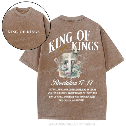 King Of Kings Christian Washed T-Shirt