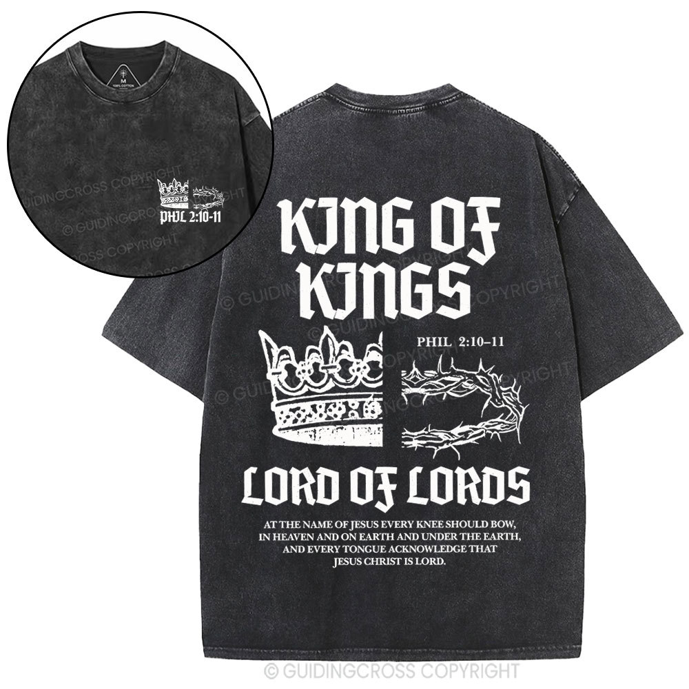 King Of Kings Christian Washed T-Shirt