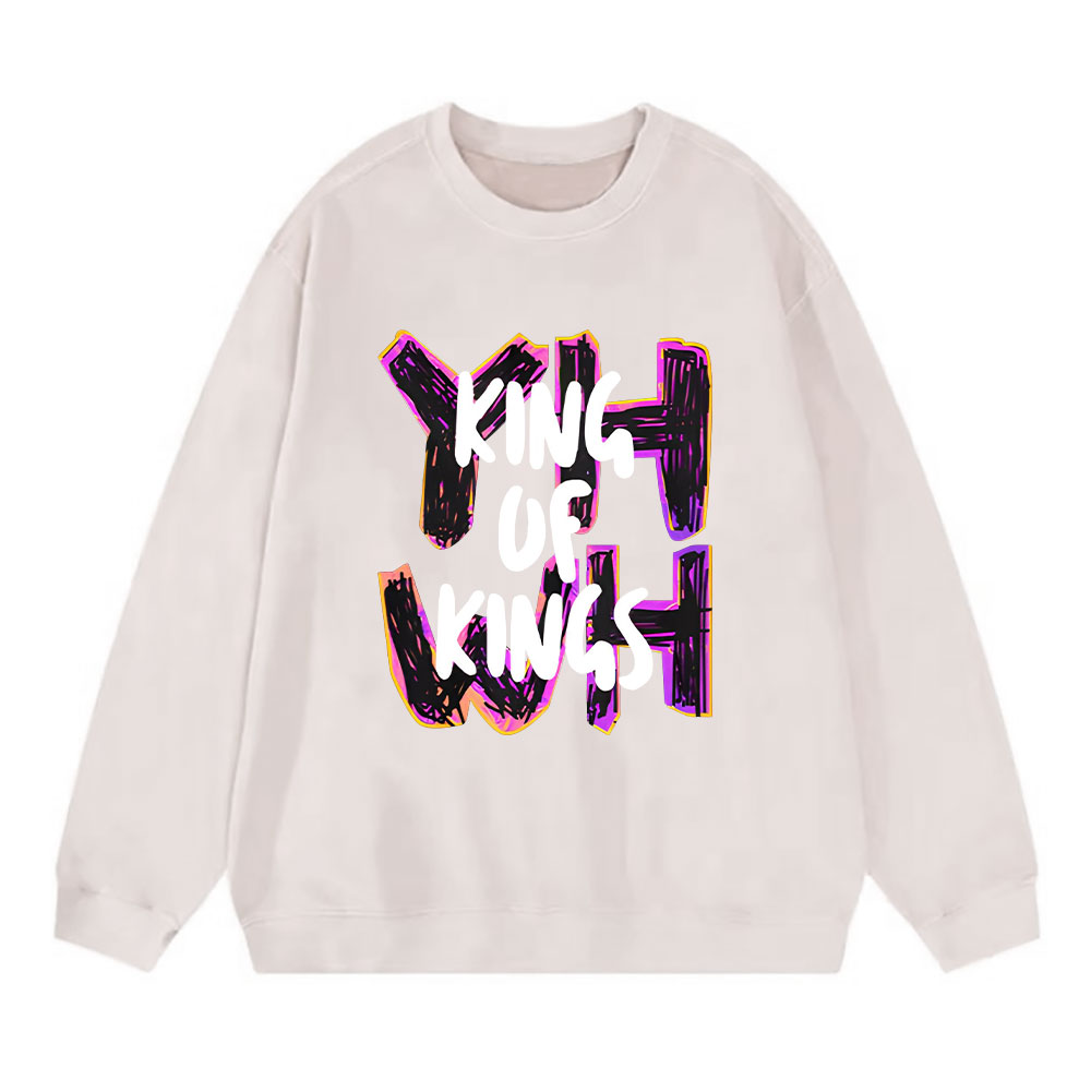 King Of Kings YHWH Christian Washed Sweatshirt