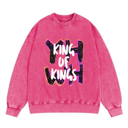 King Of Kings YHWH Christian Washed Sweatshirt
