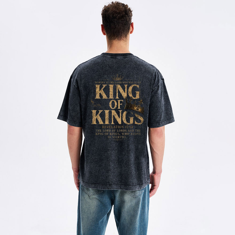 King Of Kings Christian Washed T-Shirt