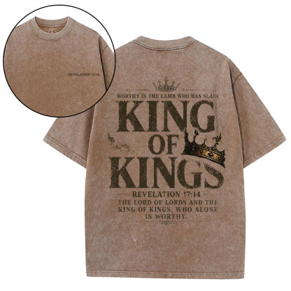 King Of Kings Christian Washed T-Shirt