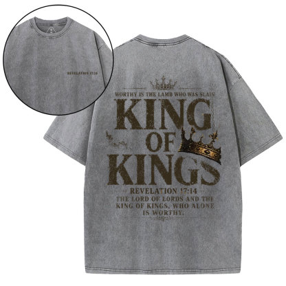 King Of Kings Christian Washed T-Shirt
