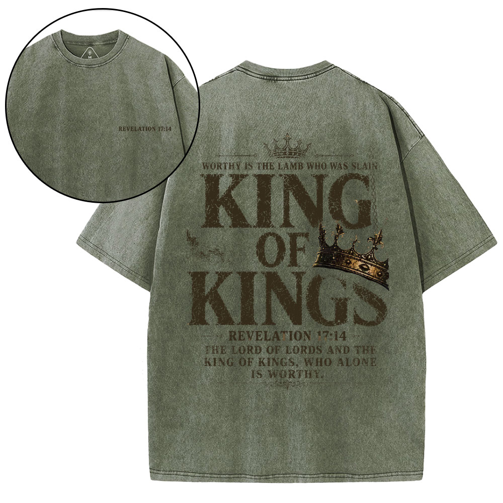 King Of Kings Christian Washed T-Shirt