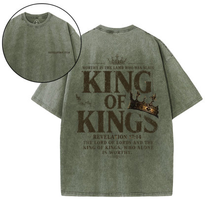 King Of Kings Christian Washed T-Shirt
