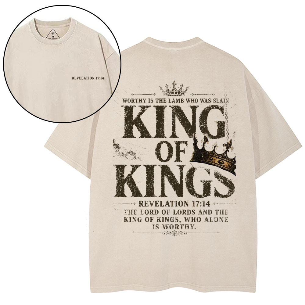 King Of Kings Christian Washed T-Shirt
