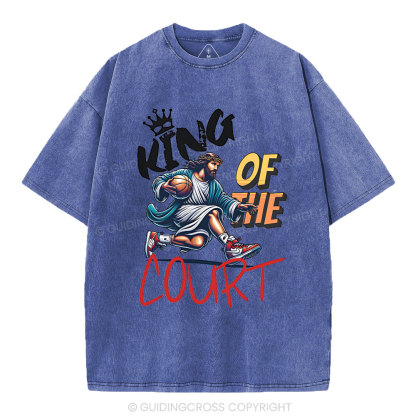 King Of The Court Christian Washed T-Shirt
