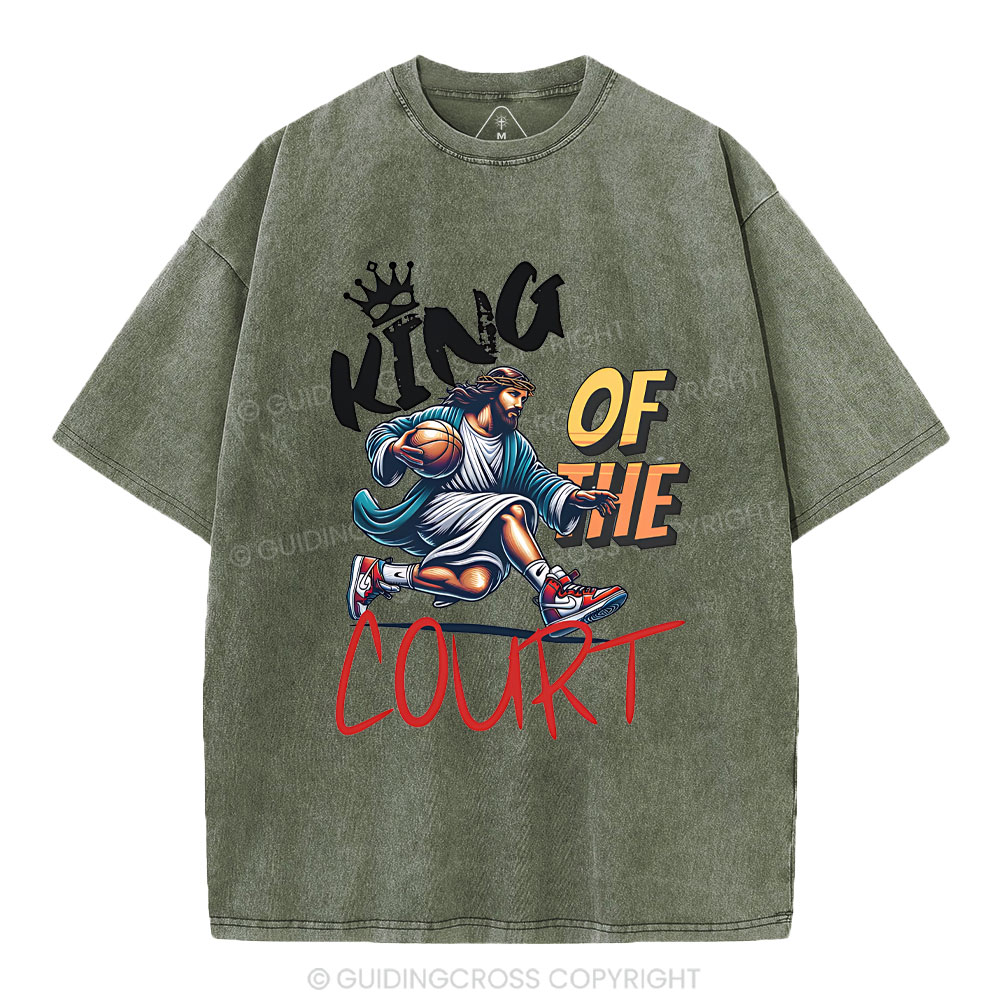 King Of The Court Christian Washed T-Shirt