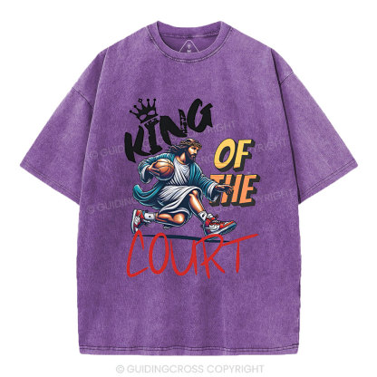 King Of The Court Christian Washed T-Shirt