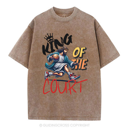 King Of The Court Christian Washed T-Shirt