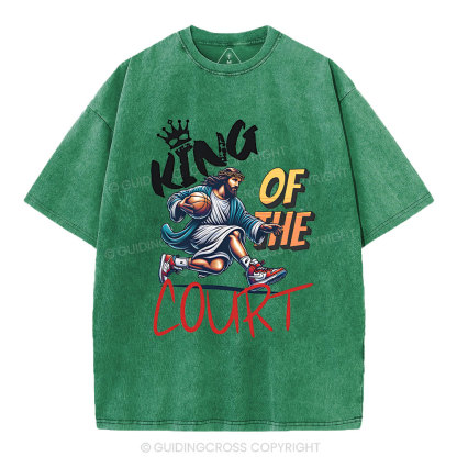 King Of The Court Christian Washed T-Shirt