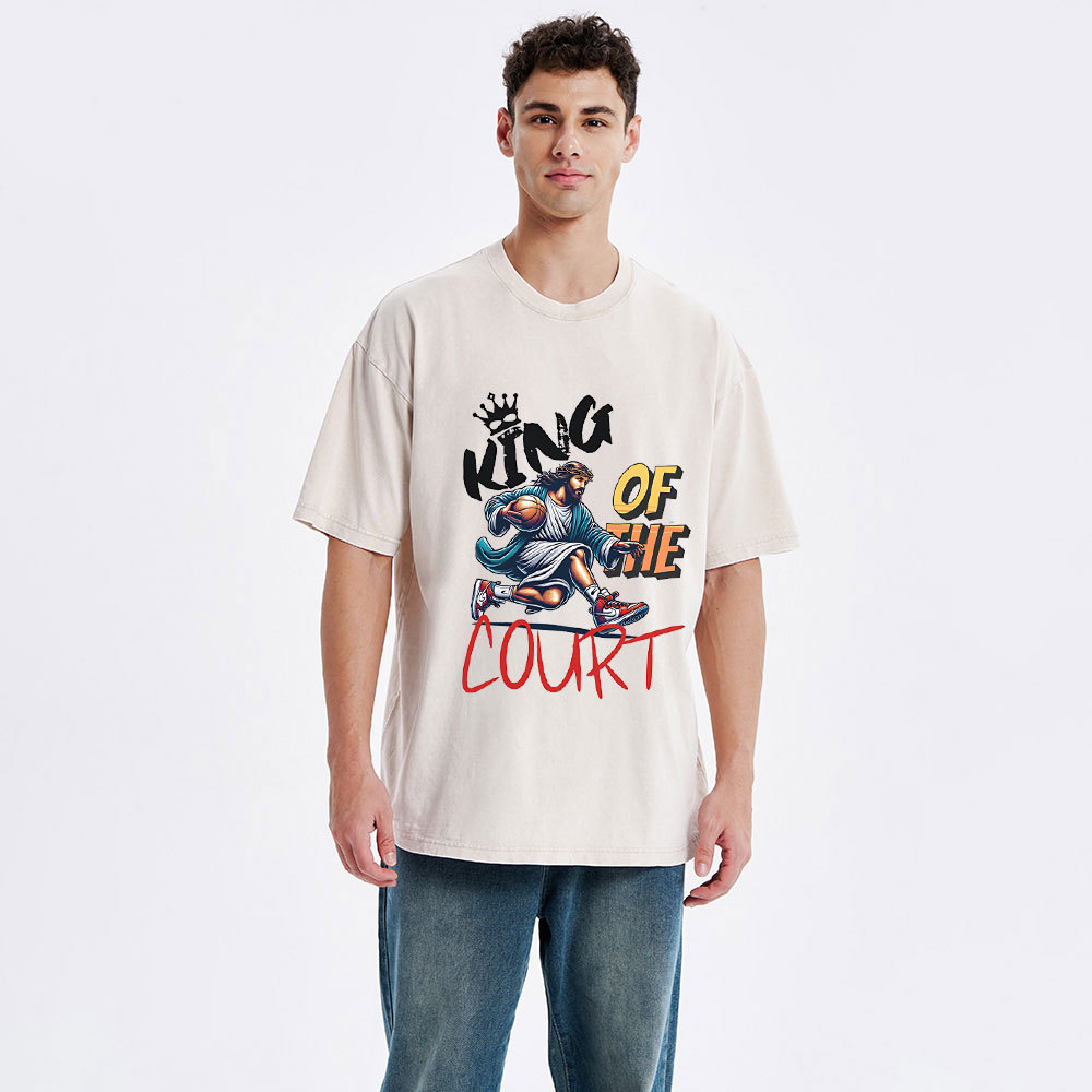 King Of The Court Christian Washed T-Shirt