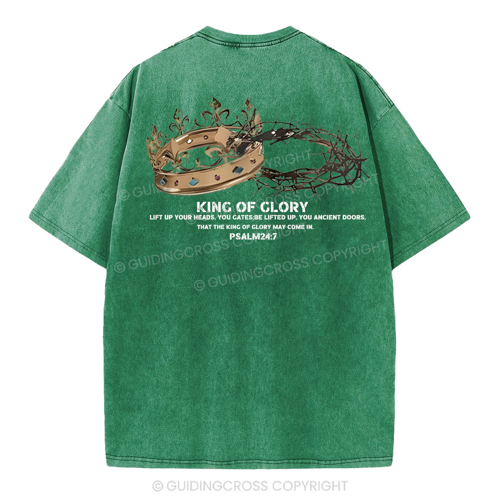 King of Glory  Christian Washed T-Shirt