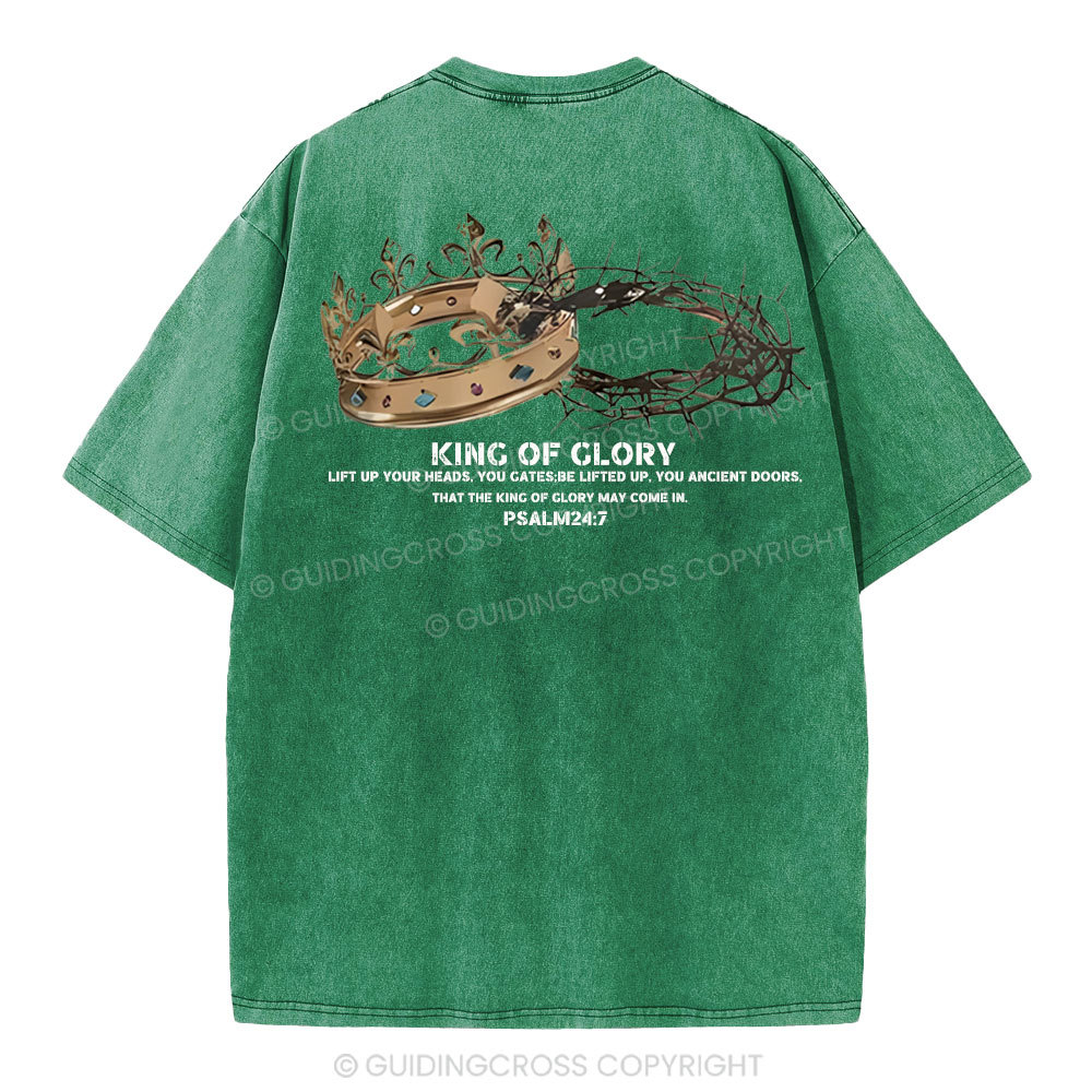 King of Glory  Christian Washed T-Shirt