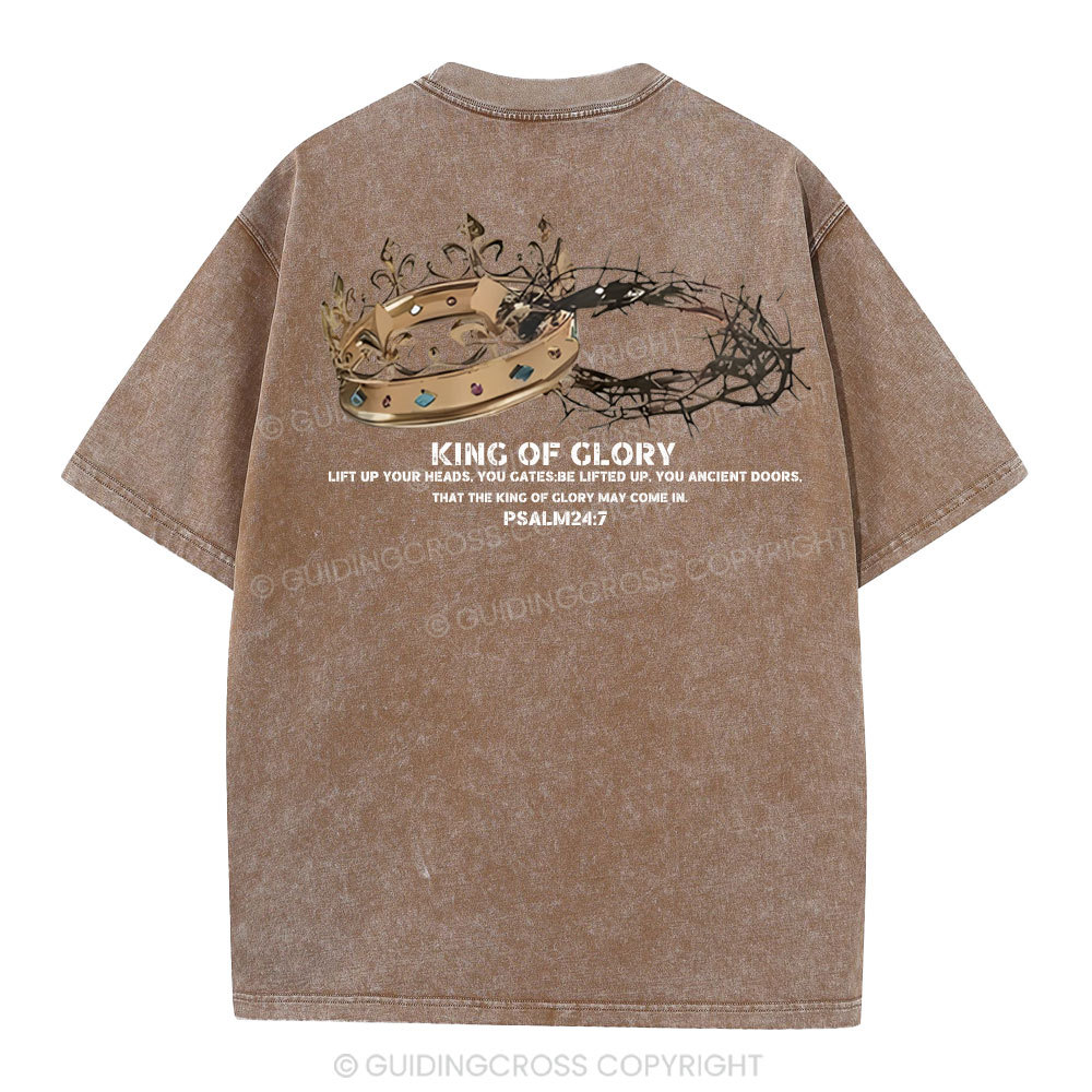 King of Glory  Christian Washed T-Shirt