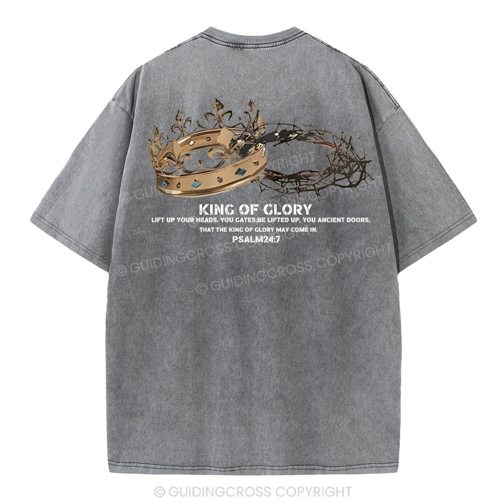 King of Glory  Christian Washed T-Shirt