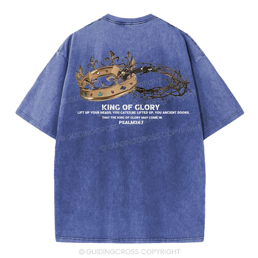 King of Glory  Christian Washed T-Shirt