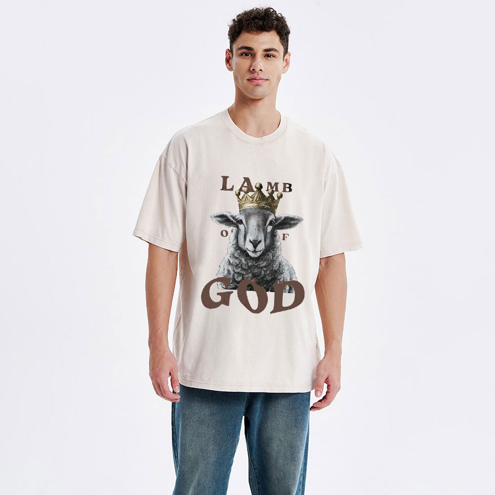 Lamb Of God Christian Washed T-Shirt