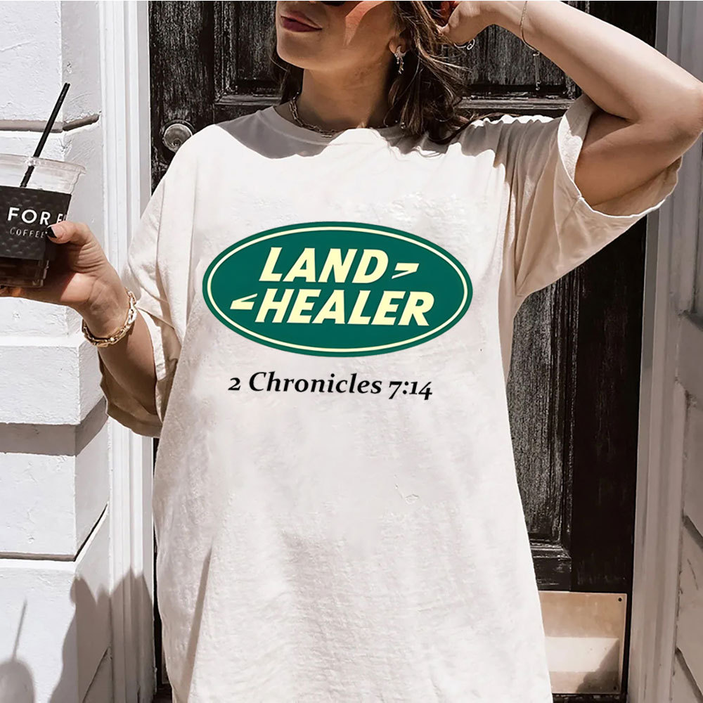Land Healer Christian Washed T-Shirt