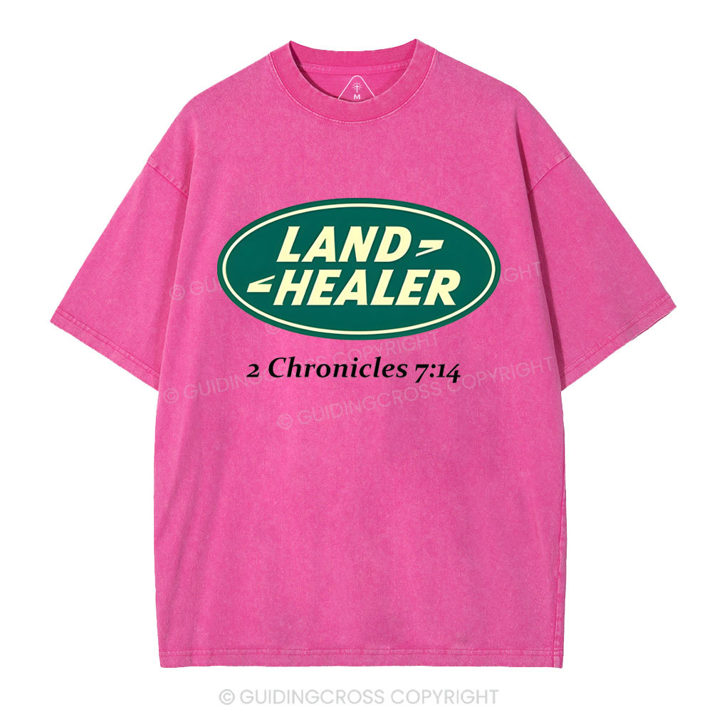 Land Healer Christian Washed T-Shirt