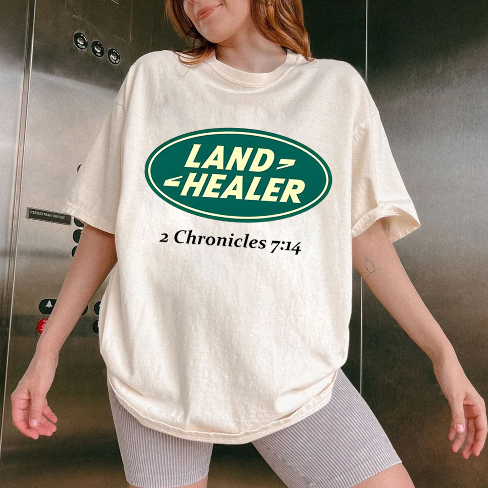 Land Healer Christian Washed T-Shirt
